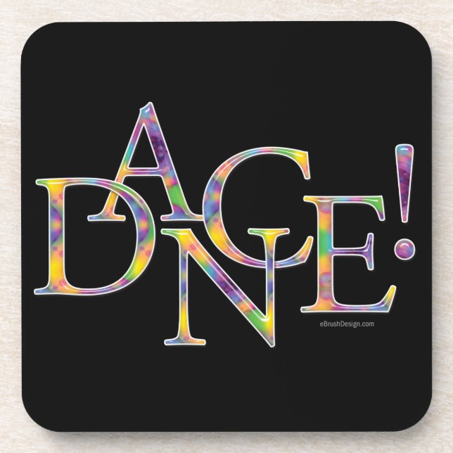 Dance! (Tie-Dye) Drink Coaster (Front)