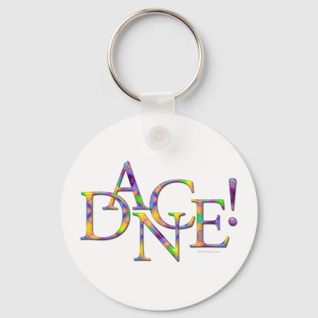 Dance! (Tie-dye) Keychain (Front)