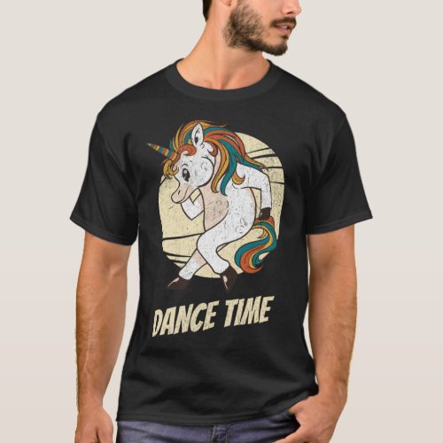 Dance Time  Unicorn  magical horse Dancing Retro T_Shirt