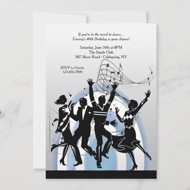 Dance to the Music Invitation (Front)