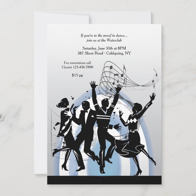 Dance to the Music Invitation (Front)