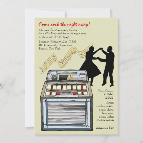 Dance to the Music Party Invitation