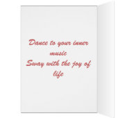 Dance to your inner music cards (Inside (Left))