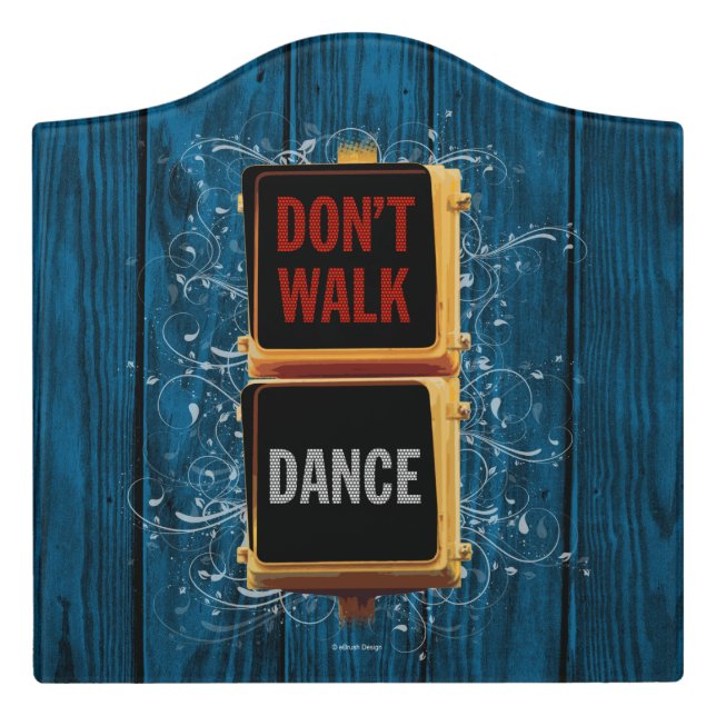 Dance Traffic Signal Door Sign (Large Crest Front)
