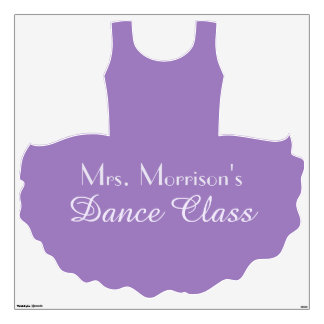 DANCE / TUTU custom text & color wall decal