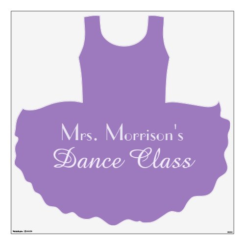 DANCE  TUTU custom text  color wall decal