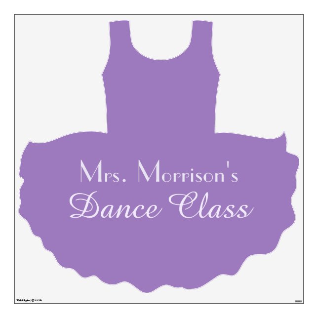 DANCE / TUTU custom text & color wall decal (Front)