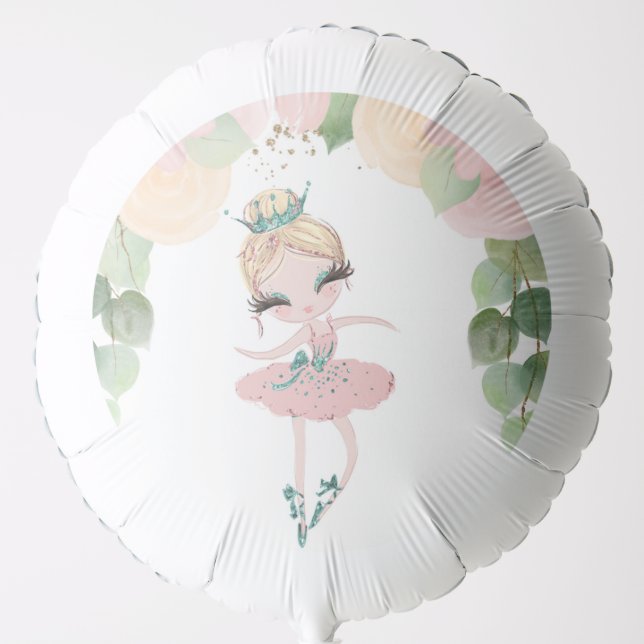 DANCE & TWIRL| BALLERINA BIRTHDAY | FLORAL| BALLOON (Front)