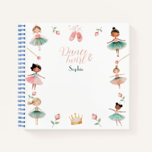 Dance & twirl girl ballerina notebook
