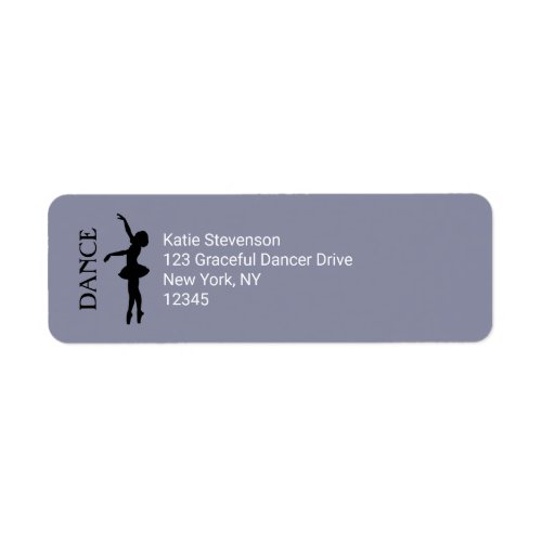 Dance Typography with Ballerina Silhouette Label