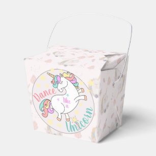 Dance Unicorn Shine like a Star Personalized Party Favor Boxes