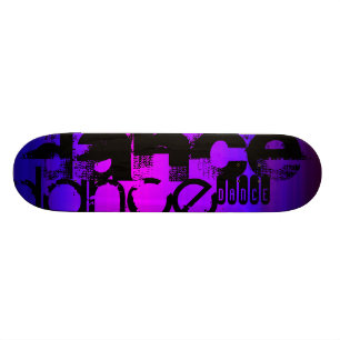 Dance; Vibrant Violet Blue and Magenta Skateboard Deck