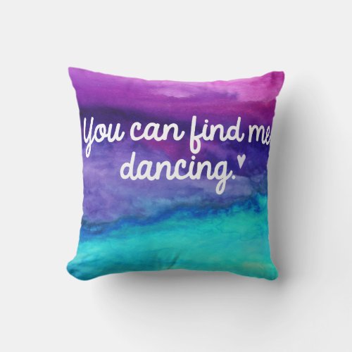 Dance Watercolor Pillow