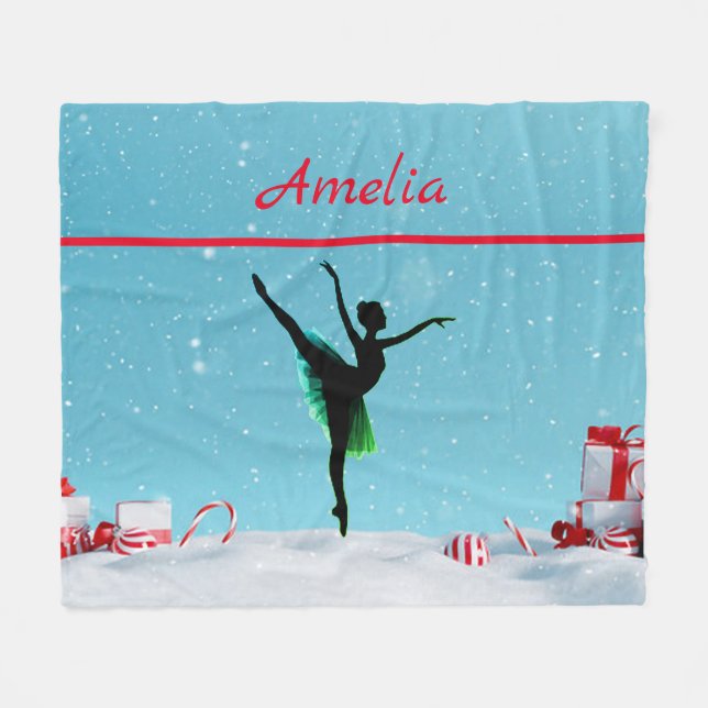 Dance Winter Wonderland Fleece Blanket (Front (Horizontal))