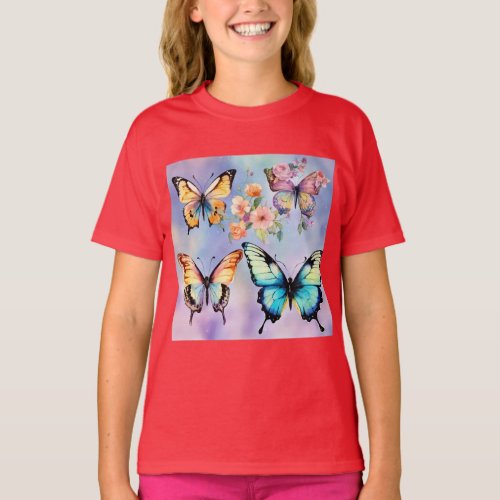 Dance with Butterflies Dress with Style T_Shirt