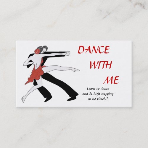 Dance With Me Business Cards