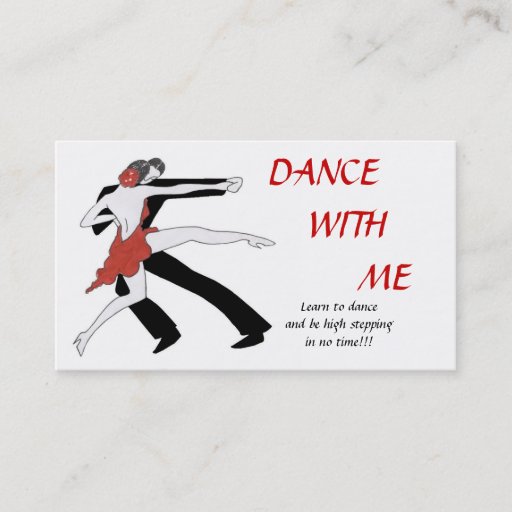 Customizable Dance With Me Business Cards
