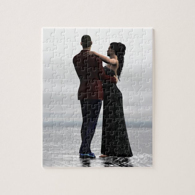 Bits & Pieces 1000 Piece Puzzle - Dancing Couple By The Clothesline By Susan Brabeau