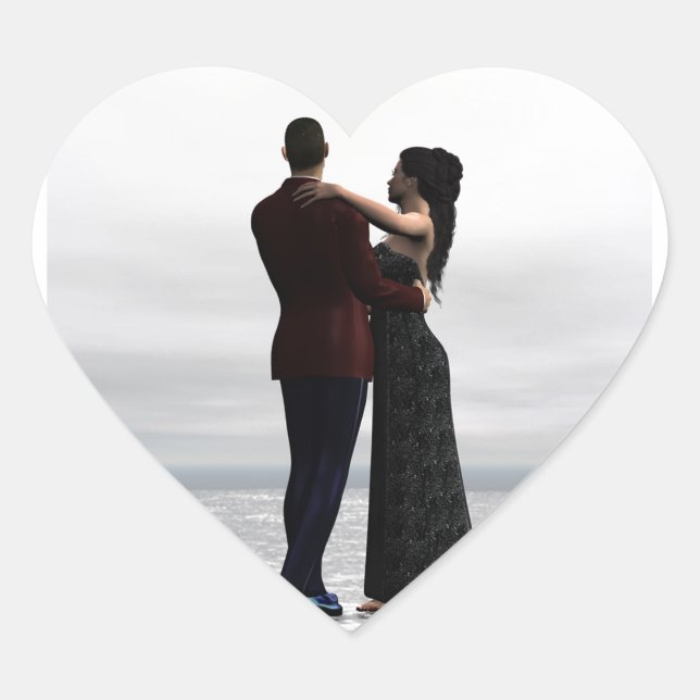 Dance With Me Heart Sticker (Front)