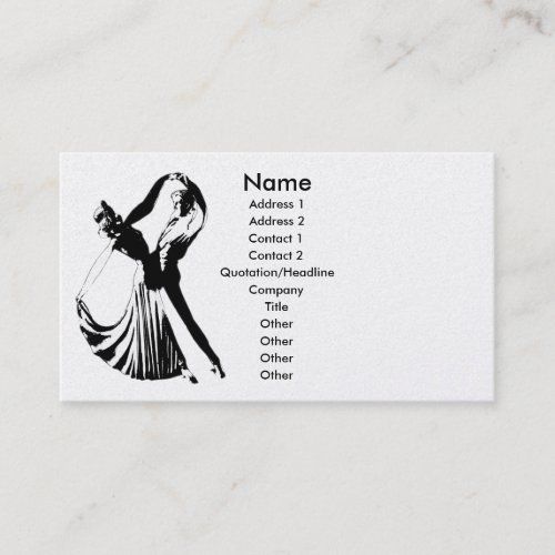 Dance with Me Profile Card Template Business Card Templates