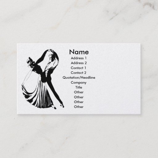 Customizable Dance with Me Profile Card Template Business Card Templates
