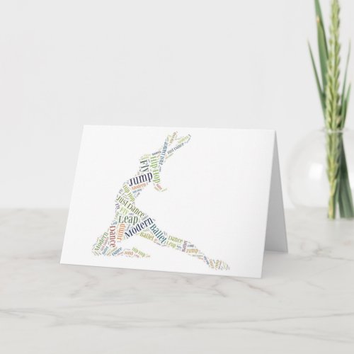 Dance Word Cloud Card