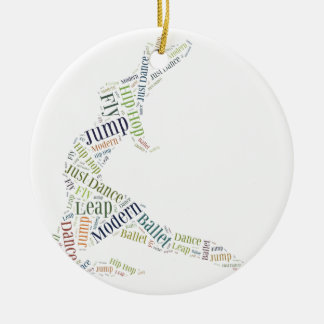 Dance Word Cloud Ceramic Ornament