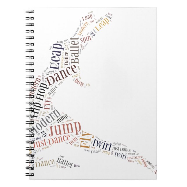 Dance Word Cloud Notebook (Front)