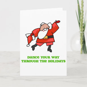 DanceChick Santa Dance Holiday Card