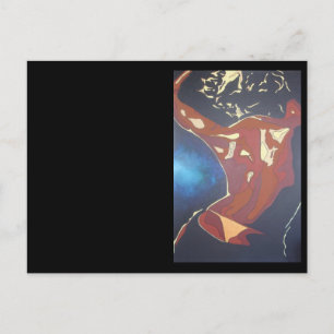 Dancefloor Diva Summer Vacation Abstract Art Postcard