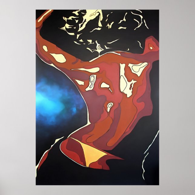 Dancefloor Diva Summer Vacation Abstract Art Poster (Front)