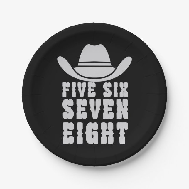 Danceline Five Six Seven Eight Paper Plates (Front)