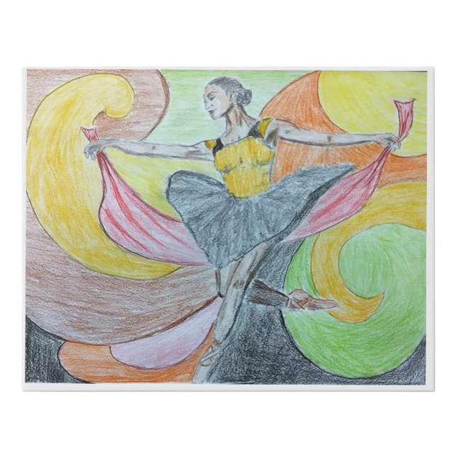 Dancer abstraction II - inspired by Misty Copeland Faux Canvas Print (Front)