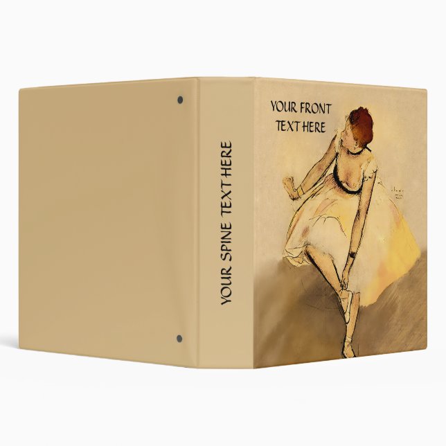 Dancer Adjusting Her Slipper, Degas Art  3 Ring Binder (Background)