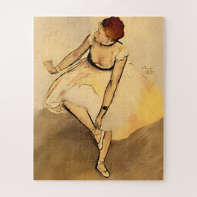 Dancer Adjusting Her Slipper, Degas Art  Jigsaw Puzzle (Vertical)