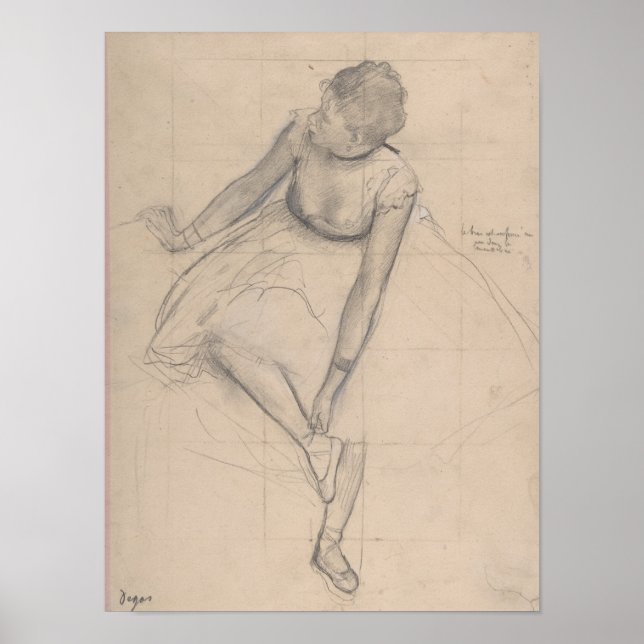 Dancer Adjusting Her Slipper Poster (Front)