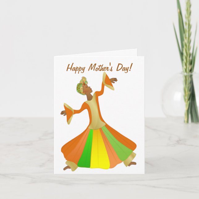 Dancer African American Mother's Day Card (Front)