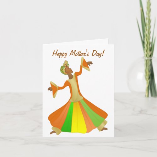 Dancer African American Mothers Day Card