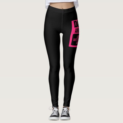 Dancer Announcement Pink Leggings