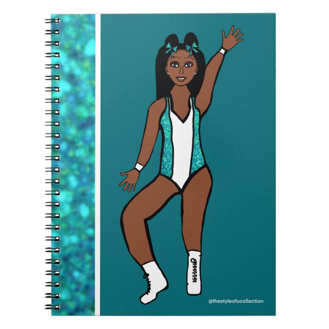 Dancer Aqua Spark Notebook #1 (Front)
