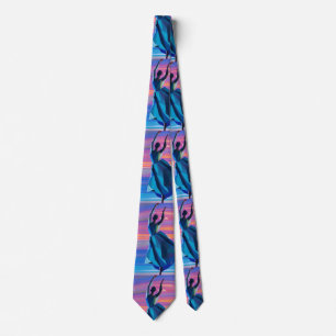 Dancer at sunset neck tie