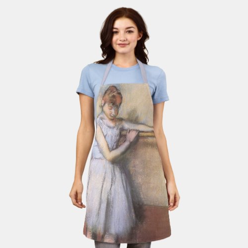 Dancer at the Bar by Edgar Degas Vintage Ballet Apron