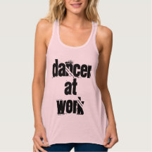 Dancer at Work Yellow Racer Tank Top