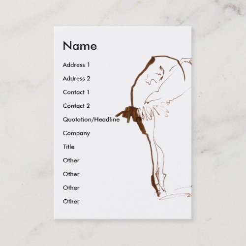 dancer business cards