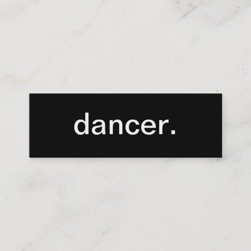 Customizable Dancer Business Card
