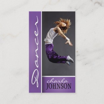 Dancer Business Card by colourfuldesigns at Zazzle