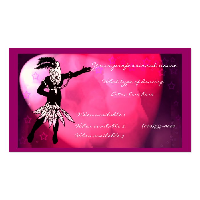 dancer business card templates