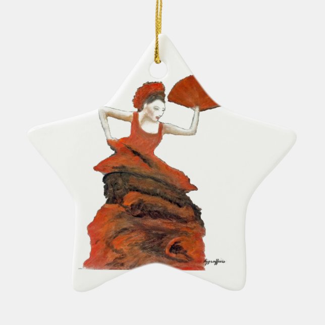 Dancer Ceramic Ornament (Front)