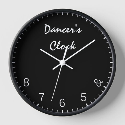 Dancer Clock in black  _ Funny Dancing Dance Humor