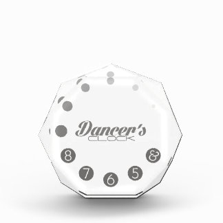 Dancer clock with numbers for a Dancer's. Acrylic Award